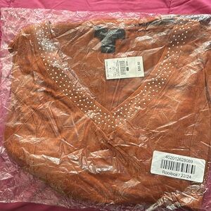 Brown Ashley Stewart blouse